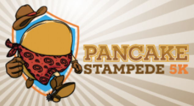 Pancake Stampede 5K logo on RaceRaves