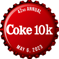 Coke 10K logo on RaceRaves