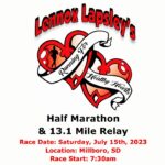 Lennox Lapsley’s Running for Healthy Hearts Half Marathon logo on RaceRaves
