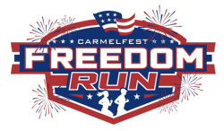CarmelFest Freedom 5 Miler logo on RaceRaves