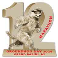 Groundhog Day Marathon and Half Marathon logo on RaceRaves