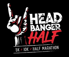 Headbanger Half Marathon logo on RaceRaves
