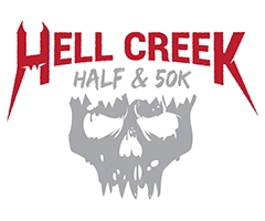 Hell Creek Half & 50K logo on RaceRaves