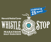WhistleStop Marathon 25th Anniversary logo