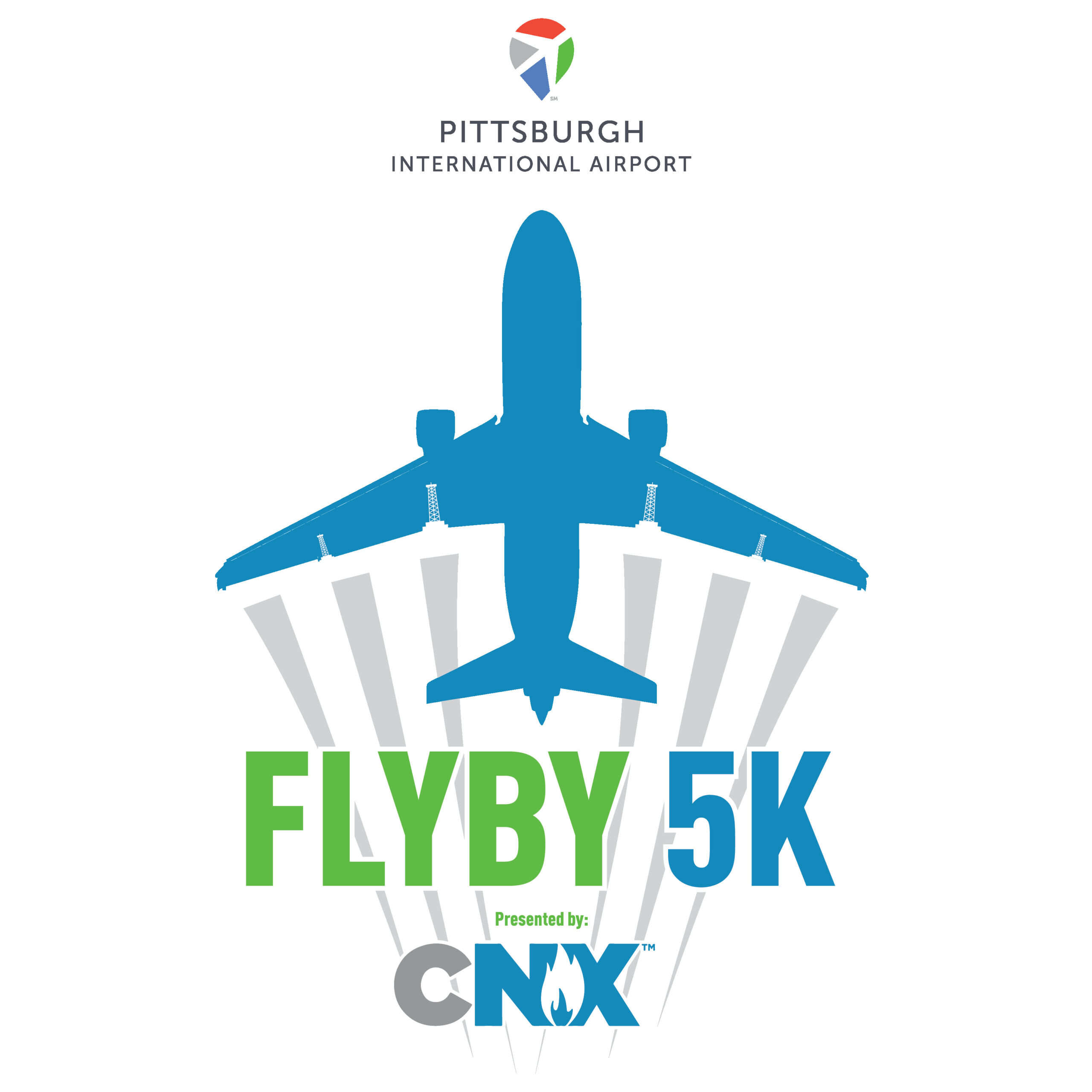 FlyBy 5K and 2 Mile Fun Run & Walk logo on RaceRaves