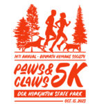 Baypath Humane Society Paws and Claws 5K logo on RaceRaves