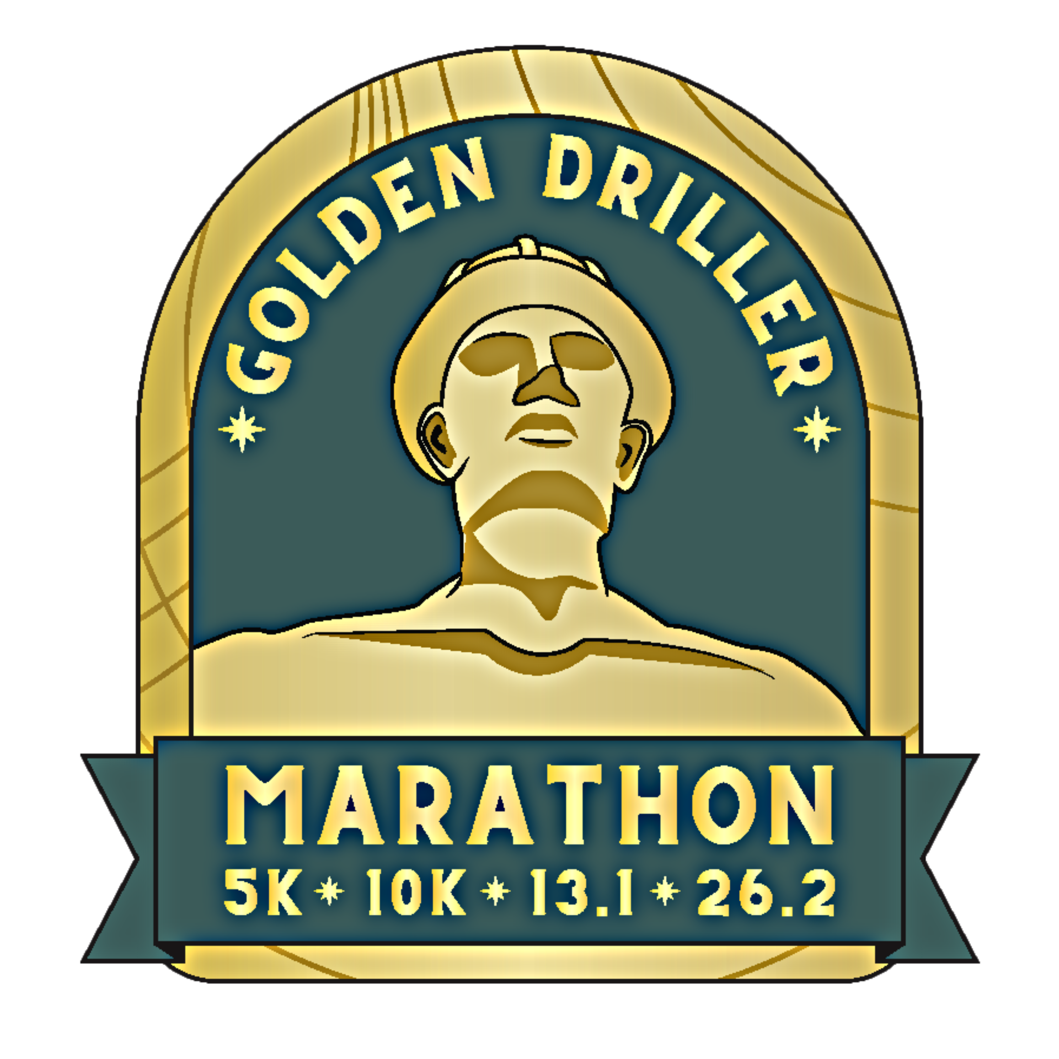 Golden Driller Marathon logo on RaceRaves