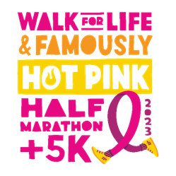Famously Hot Pink Half Marathon & 5K logo on RaceRaves