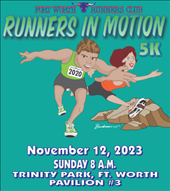 FWRC Runners In Motion 5K logo on RaceRaves