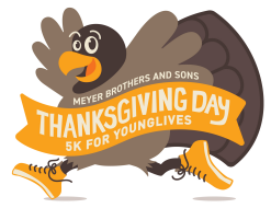 Hamilton Thanksgiving Day 5K for Young Lives logo on RaceRaves
