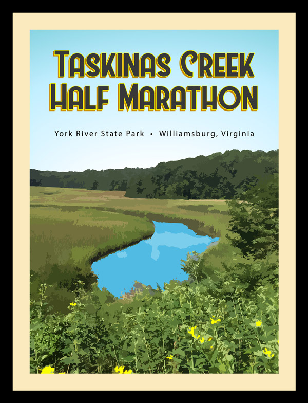 Taskinas Creek Half Marathon logo on RaceRaves
