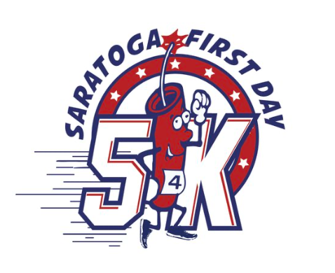 Saratoga First Day 5K logo on RaceRaves