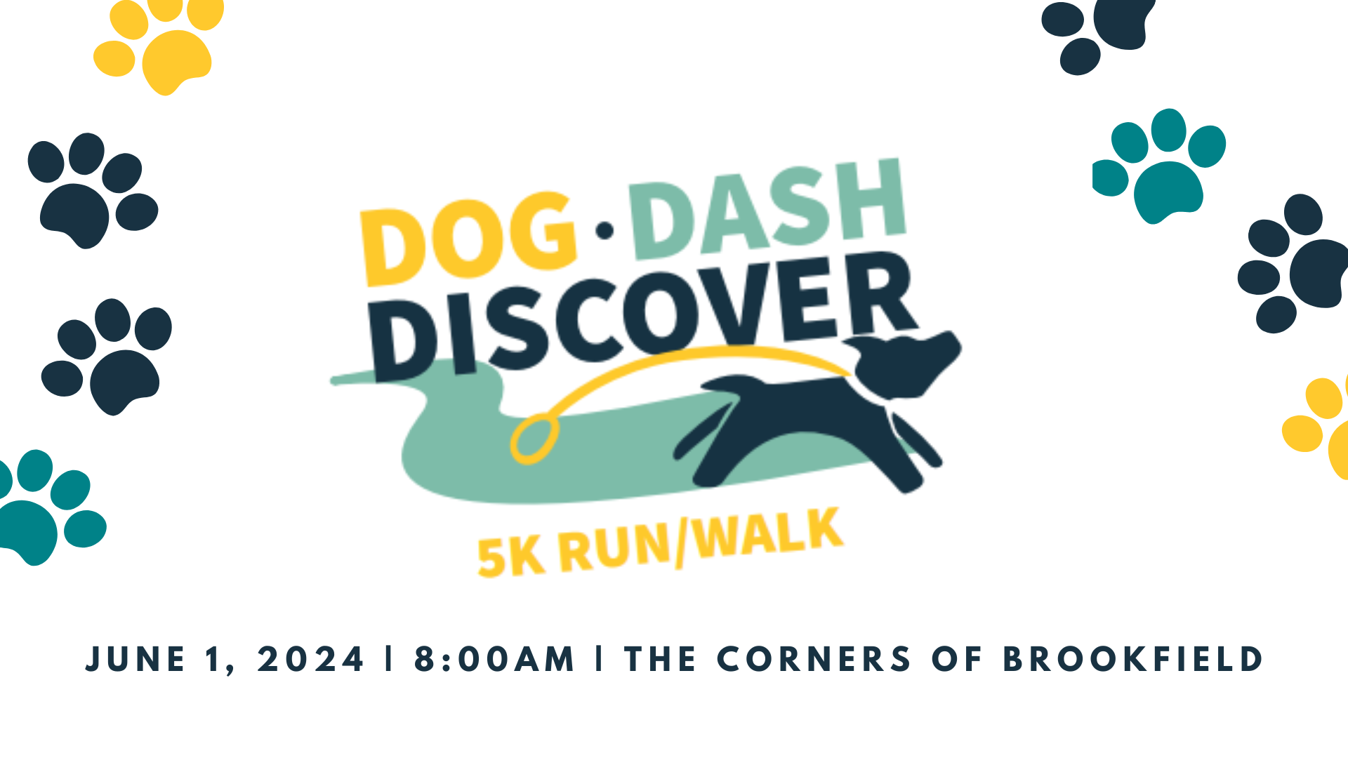 Dog Dash Discover 5K logo on RaceRaves