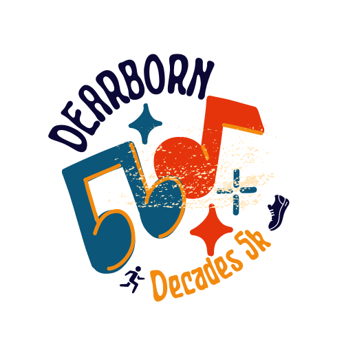 Dearborn Decades 5K logo on RaceRaves