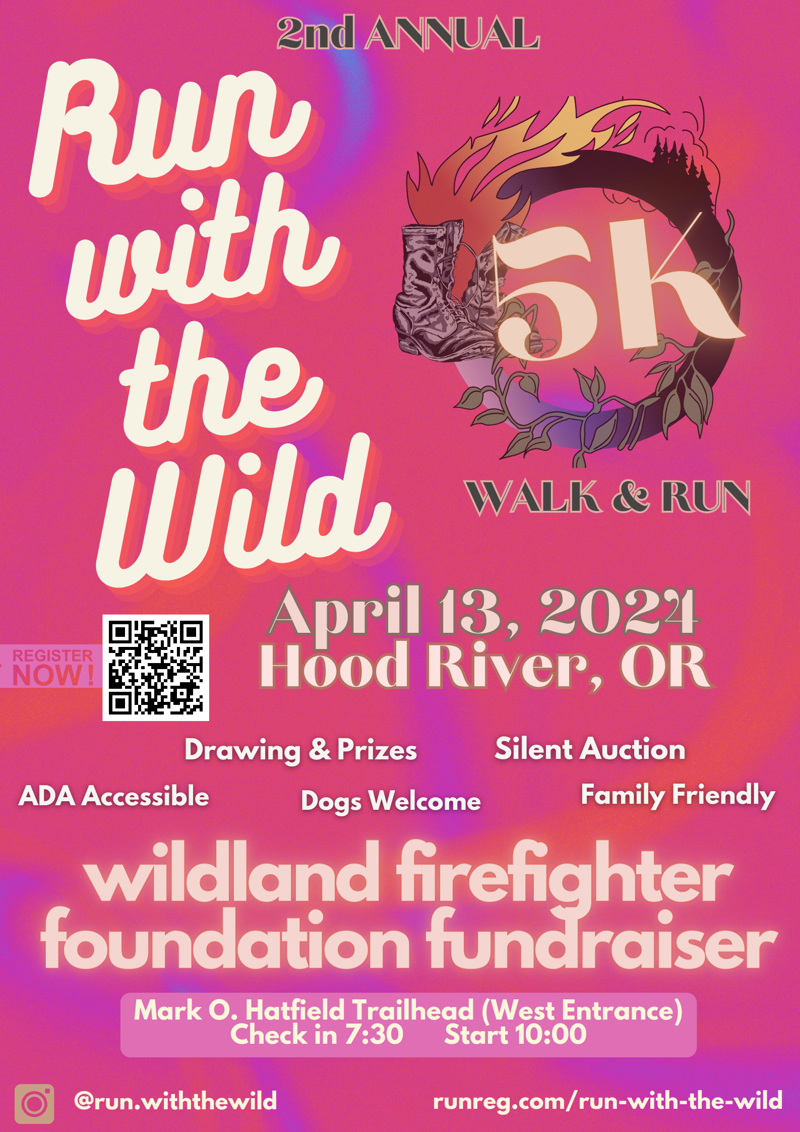Run With The Wild 5K logo on RaceRaves