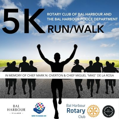 Rotary Club and Bal Harbour Police Department 5K logo on RaceRaves