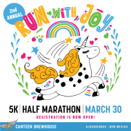 Run with Joy Half Marathon logo on RaceRaves