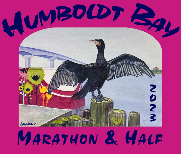 Humboldt Bay Marathon & Half Marathon logo on RaceRaves
