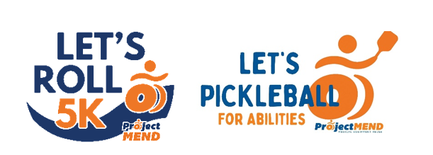 Project MEND Let’s Roll 5K & Pickleball logo on RaceRaves