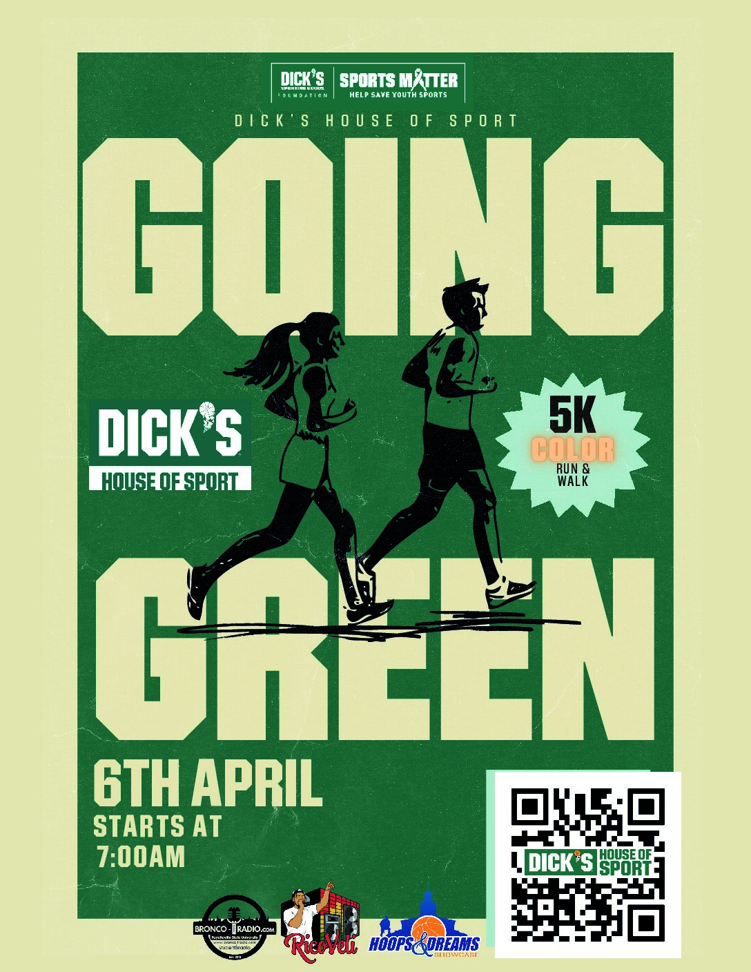 HOS Go Green 5K logo on RaceRaves