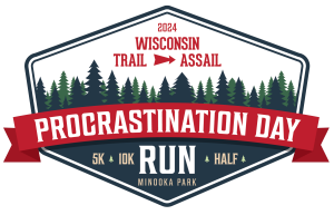 Wisconsin Trail Assail Procrastination Run logo on RaceRaves