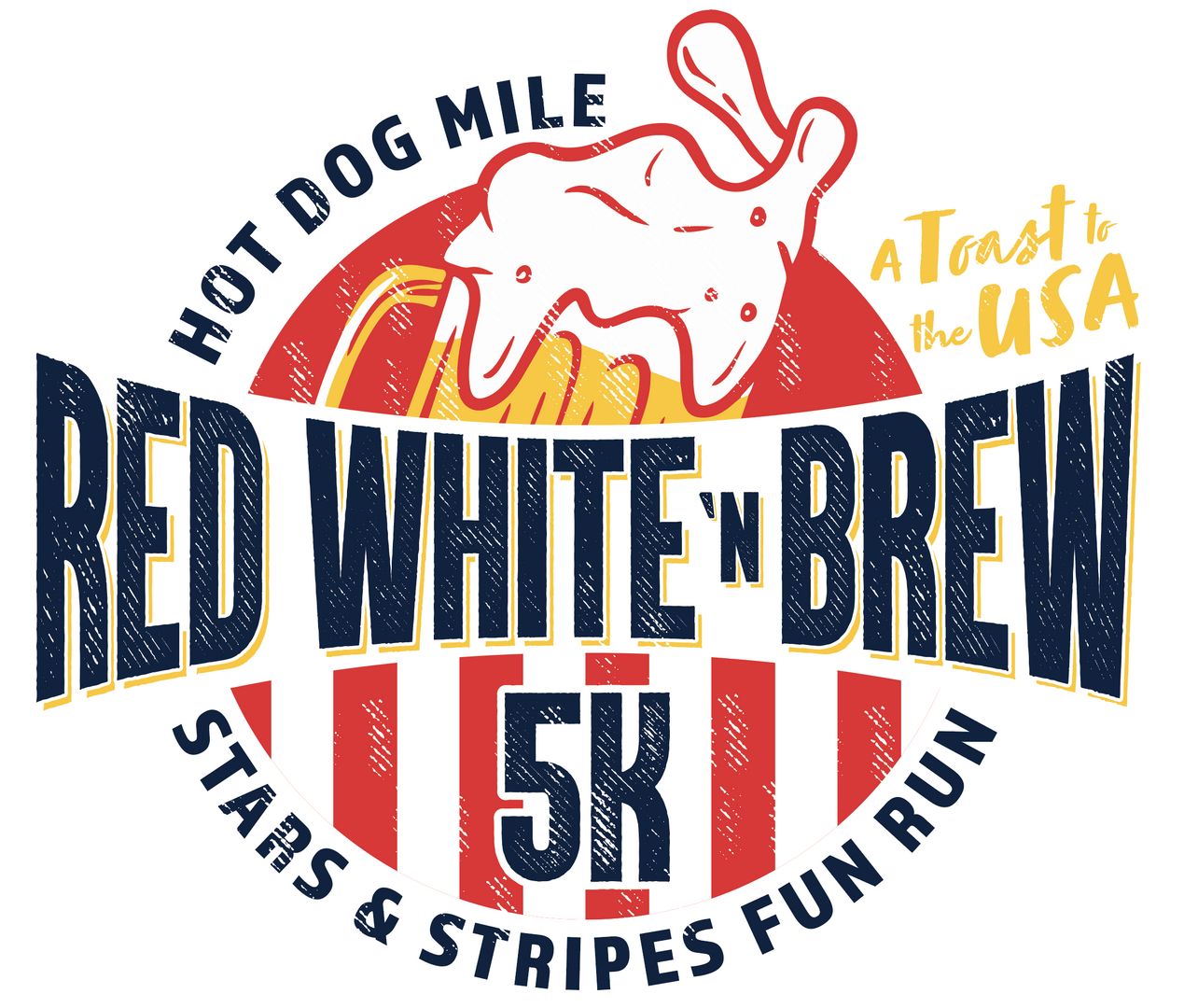 Red White ‘n Brew 5K (VA) logo on RaceRaves