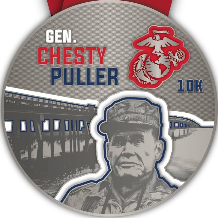 Chesty Puller Memorial Twin Bridge 10K logo on RaceRaves