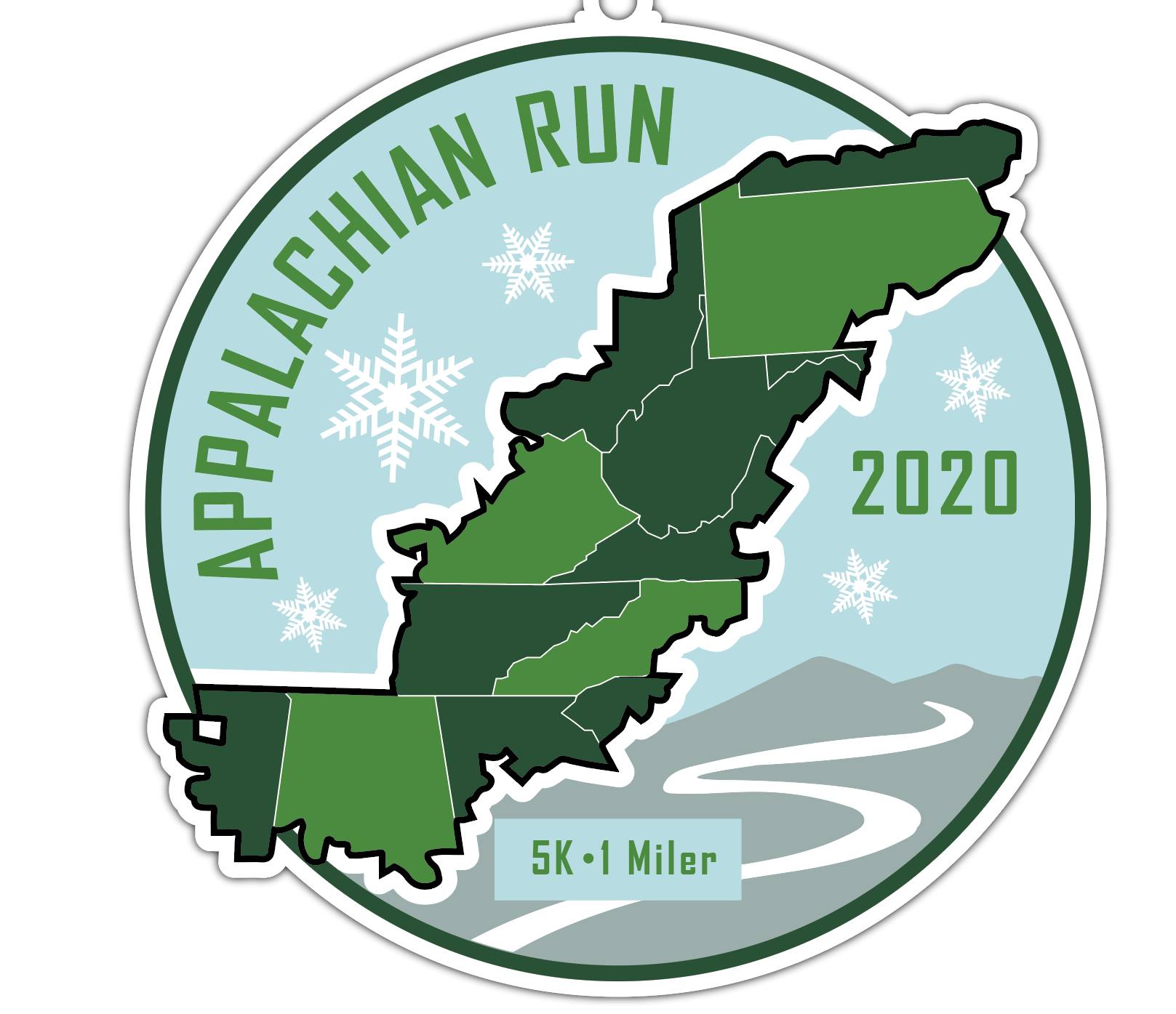 Appalachian 5K, 10K & Half Marathon logo on RaceRaves