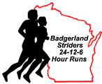 Badgerland Striders 24, 12 & 6 Hour Run logo on RaceRaves