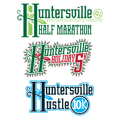 Huntersville Half Marathon, Hustle 10K & Holiday 5K logo on RaceRaves