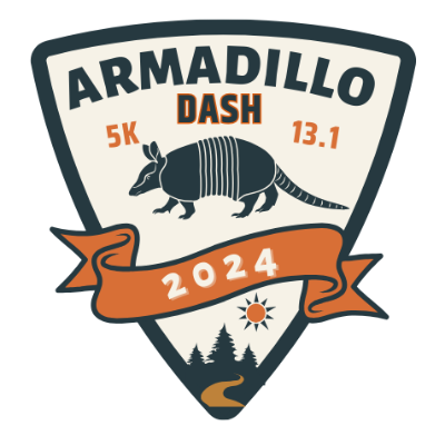 Armadillo Dash 5K & Half Marathon Trail Run logo on RaceRaves