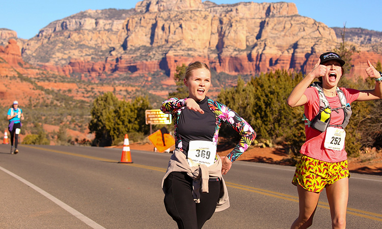 Runners on course at the RunSedona Half Marathon