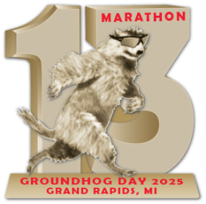 Groundhog Day Marathon and Half Marathon logo on RaceRaves