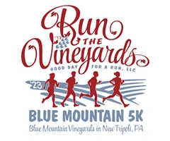 Run the Vineyards Blue Mountain 5K logo on RaceRaves