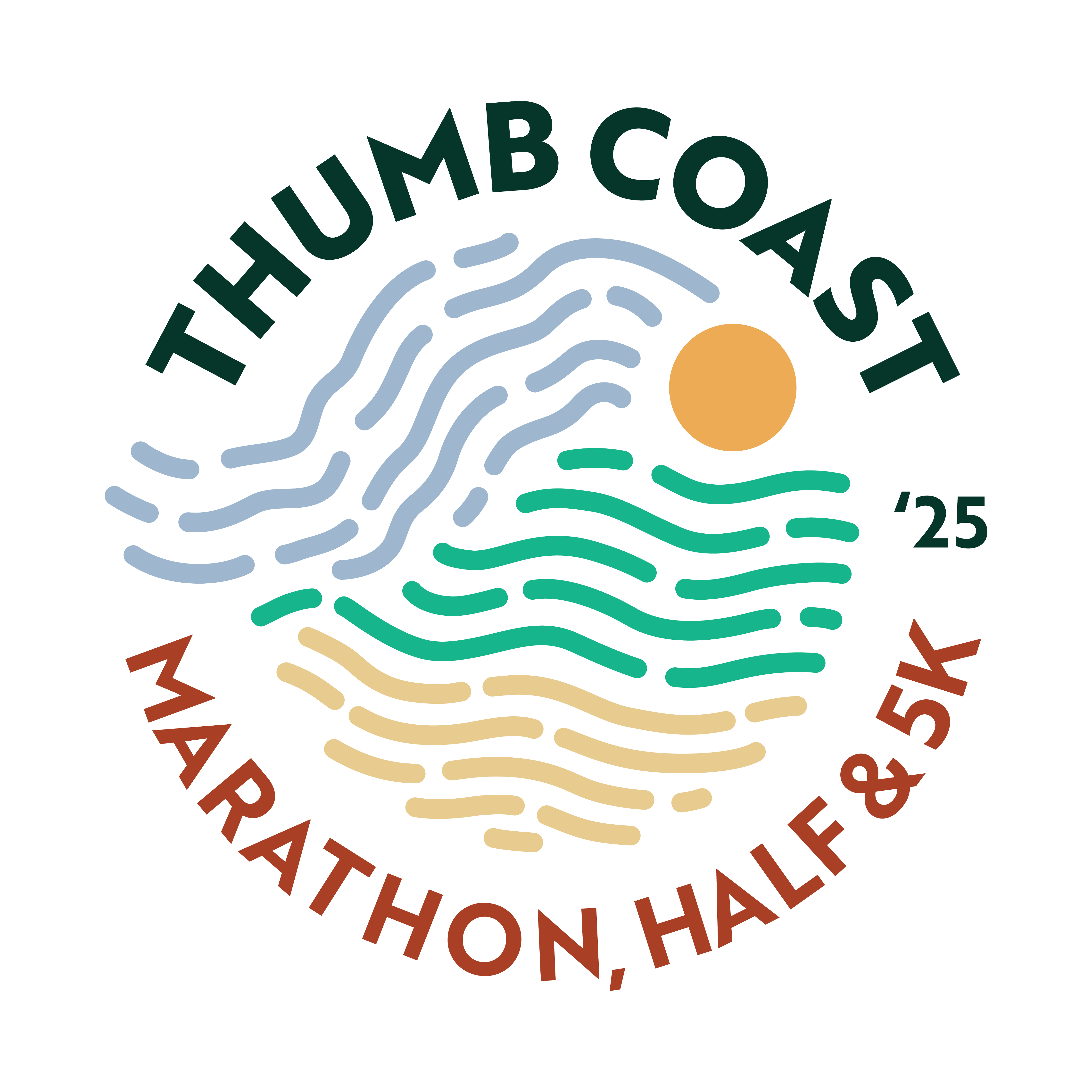 Rock CF Thumb Coast Marathon, Half Marathon & 5K logo on RaceRaves