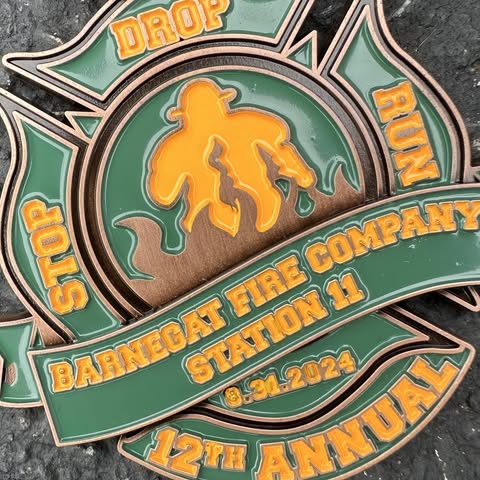 Barnegat Fire Department Stop, Drop and Run logo on RaceRaves