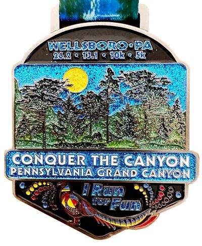 Conquer the Canyon Marathon Race Festival logo on RaceRaves