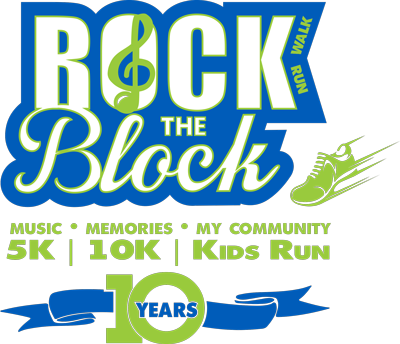 Rock the Block Run logo on RaceRaves