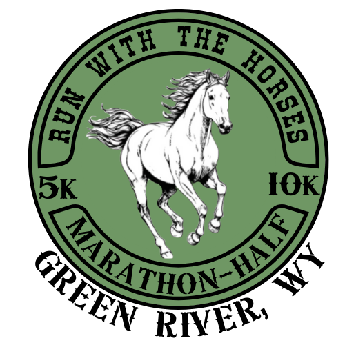 Run with the Horses Marathon logo on RaceRaves