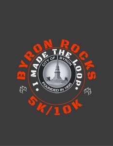 Byron Rocks May Day 5K & 10K logo on RaceRaves