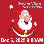 Utah Santa Run Gardner Village logo on RaceRaves