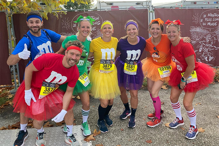 Fitness International Travel runners at the Medoc Marathon