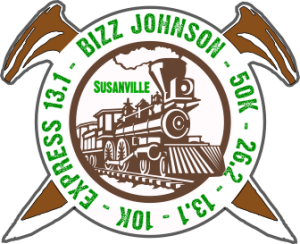 Bizz Johnson Marathon Events logo on RaceRaves
