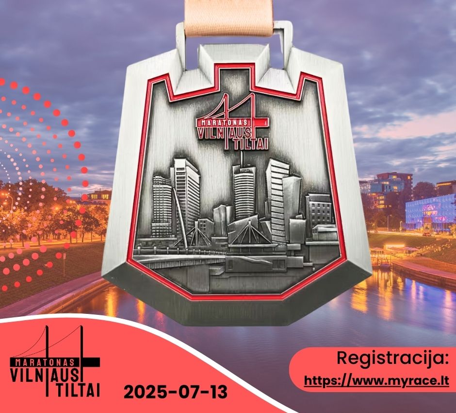 Vilnius Tiltas Maratonas (Vilnius Bridges Marathon) logo on RaceRaves