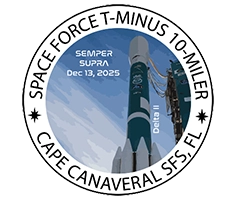Space Force T-Minus 10-Miler logo on RaceRaves
