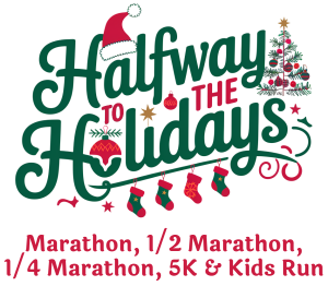 Halfway to the Holidays Marathon logo on RaceRaves
