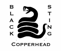 Black Copperhead Sting logo on RaceRaves