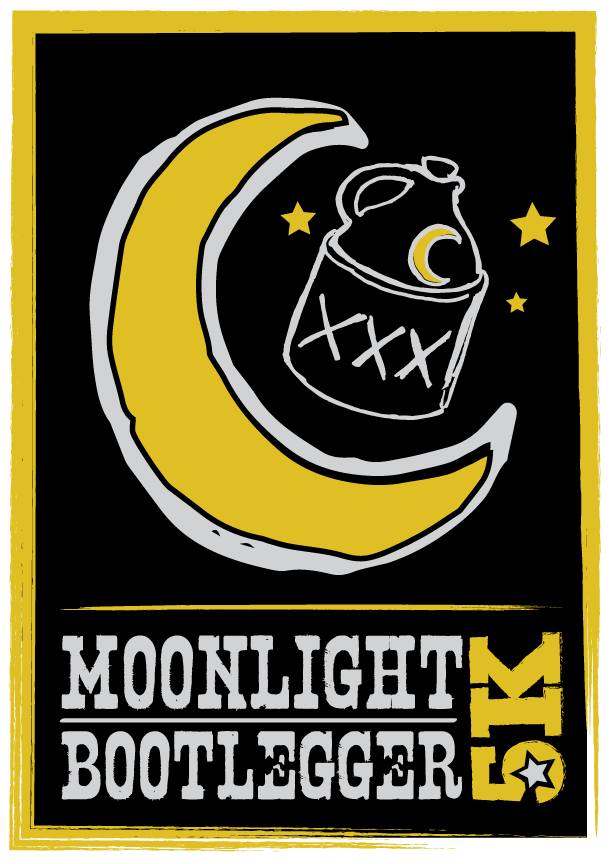Moonlight Bootlegger 5K Pleasant Garden logo on RaceRaves