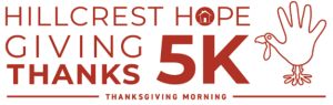 The Hillcrest Hope Giving Thanks 5K logo on RaceRaves
