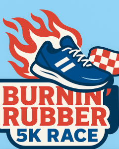 Burnin’ Rubber 5K Run logo on RaceRaves